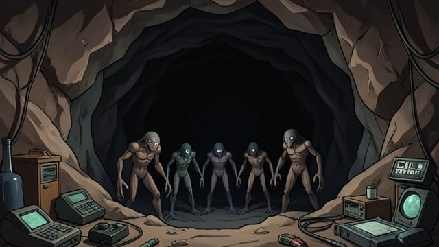 Emergence from Below from "When the Cold Breathes A Ragnar Stormbringer Tale A Ragnar Stormbringer Tale". An Army Released The Cavern Opens After the shape-shifter’s death, the ground collapses around The Ancient Barrows and exposes a cavern filled with creatures.