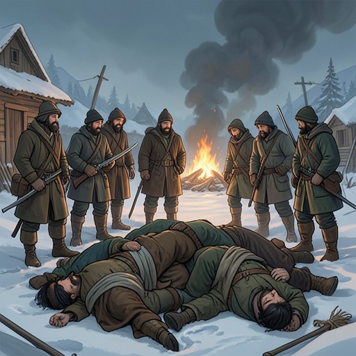 The Dead and Their Remains from "When the Cold Breathes A Ragnar Stormbringer Tale A Ragnar Stormbringer Tale". This flow traces the defenders’ practical and communal response to bodies that may carry danger even after death.