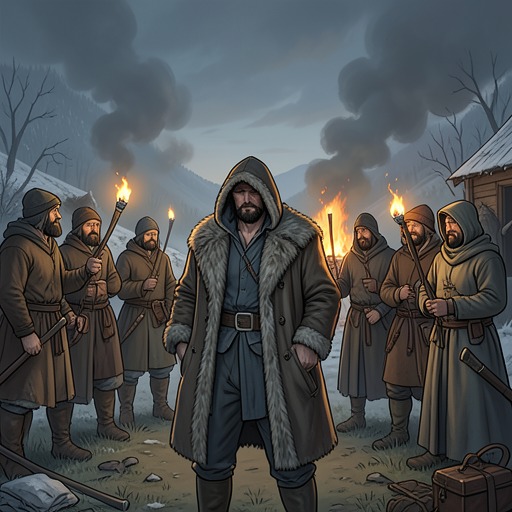 The Hunters’ Winter Refuge from "When the Cold Breathes A Ragnar Stormbringer Tale A Ragnar Stormbringer Tale". This flow follows Ragnar’s shifting relationship to the settlement that shelters him through winter and the crisis that interrupts his stay.