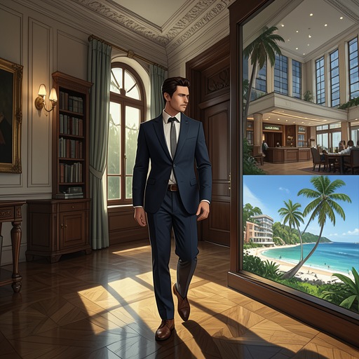The Meaning of Home from "MY POSSESSIVE BILLIONAIRE". This flow traces how characters move through mansions, hotels, offices, and islands while searching for emotional belonging.