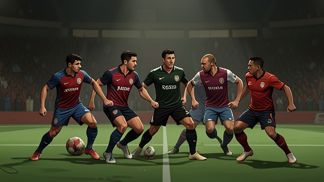 The False Midfield from "Player Manager: A Sports Progression Fantasy". The False Midfield Max develops a deceptive shape that appears to contain two midfielders but actually creates three attackers and three defenders.