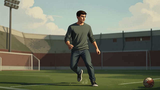The Lopsided Genius from "Player Manager: A Sports Progression Fantasy". The Lopsided Genius Raffi looks physically unremarkable until he receives the ball and begins controlling the game.