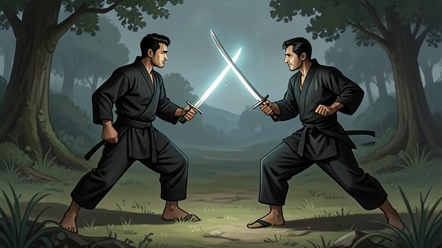 A Sword Against a Gun from "Gunsoul". A Sword Against a Gun Yuan fights Slash after the Khan’s Authority divides the battle into opponents and pairs.