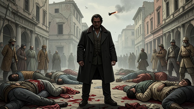 The Price of Strategy from "Gunsoul". The Price of Strategy Yuan confronts the civilians killed after he helped arm the factions fighting in Fleshmarket.
