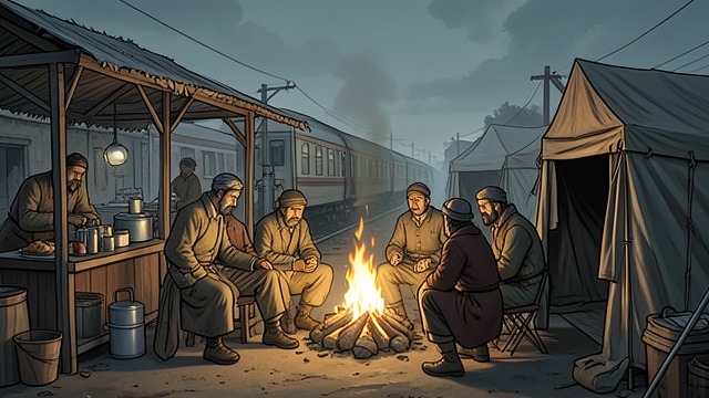 The Shelter of the Train from "Gunsoul". The Shelter of the Train Orient turns the spirit-train into refuge for people displaced by the destruction of Fleshmarket.