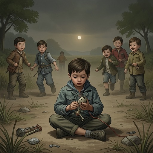 The Children’s Circle of Violence from "Gunsoul". Holster’s rescue and later work expose how the wasteland perpetuates exploitation through children, while also showing how that cycle can be interrupted.