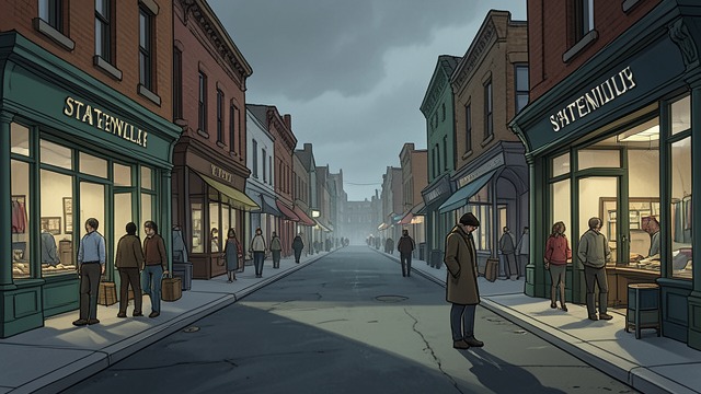 Ordinary Morning from "Dead Shot". Calm After Death Public Routine Statenville continues its ordinary business after three teenagers die.