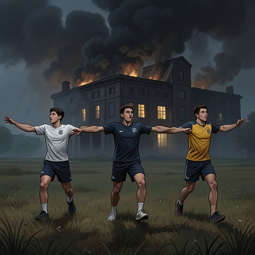 The Three Athletes’ Lost Futures from "Dead Shot". This flow traces the three teenagers as symbols of athletic promise, family blindness, chemical experimentation, and irreversible loss.