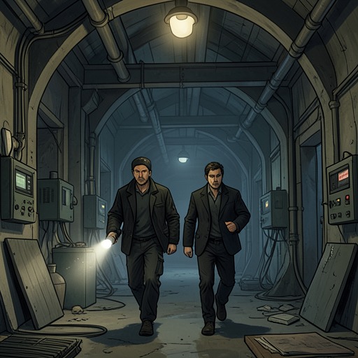 The Escape Network from "Dead Shot". This flow follows the practical ingenuity that carries Cal Murphy and Kelly Mendoza from captivity toward publication.