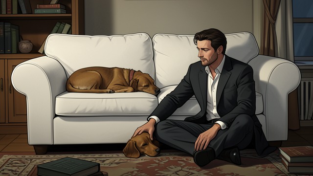 The Office Discovery from "The Wife He Never Wanted: A Marriage-In-Crisis Billionaire Romance (Second Chance Billionaires)". The Office Discovery A Private Scene Paige finds Skipper asleep on Maddox’s white office sofa while Maddox sits on the floor beside him.