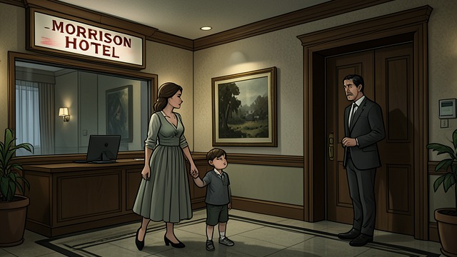 The Hotel as Temporary Safety from "Call Me Yours". The Hotel as Temporary Safety A family relocates Kayla takes Adi and Jessica from the mansion to the Morrison Hotel after discovering a footprint and cigarette…