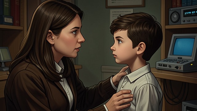 Eye Contact from "Are We Having Fun Yet". Facing the Child Kay Willis criticizes parents who speak from other rooms or with their backs turned.
