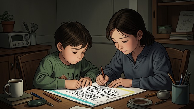 Children's Creativity from "Are We Having Fun Yet". Family Adaptation The children and parents search for practical ways around tuition and household costs.