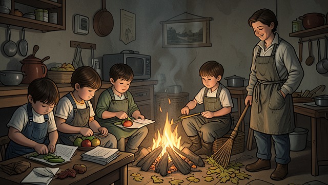 Children Join the Work from "Are We Having Fun Yet". Inclusion Instead of Service Kay Willis invites children to peel, fold, rake, cook, and help rather than arranging separate entertainment.