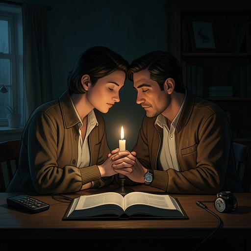 Romance Under Pressure from "Are We Having Fun Yet". This flow follows marriage as it is strained by exhaustion and revived through deliberate small rituals of couplehood.