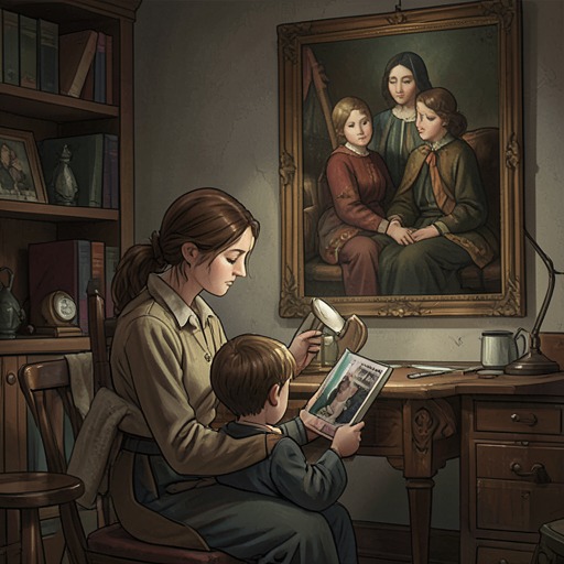 Mother and Daughter Inheritance from "Are We Having Fun Yet". This flow follows the emotional inheritance from Ellen Burns Rubacky to Kay Willis and then into the next generation.