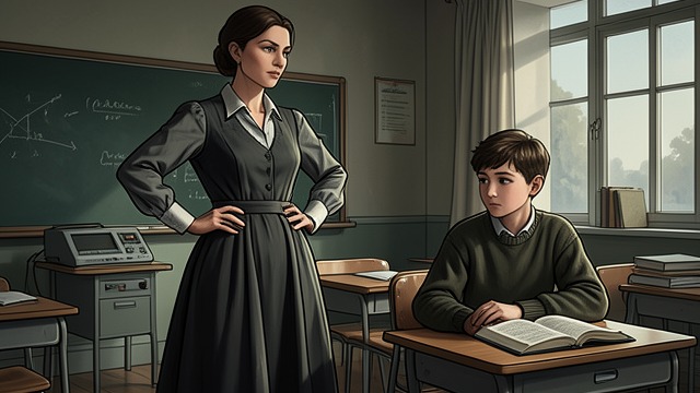 The Teacher's Authority from "The People Upstairs". The Teacher's Authority Accepted Knowledge Miss Chase dismisses extraterrestrial life and space travel as childish fantasy.
