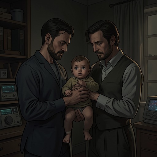 From Agents to Parents from "The People Upstairs". This flow follows Dan and May as professional infiltrators are gradually remade by the responsibilities of parenthood.