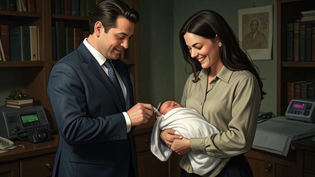 Fatherhood at Birth from "Expecting The CEO's Baby - The Complete Series: BWWM Interracial Billionaire Pregnancy Romance". Wonder Replaces Strategy Witnessing Birth Andrew participates in the delivery and cuts the umbilical cord.