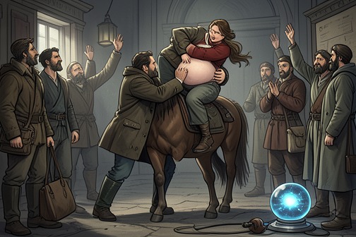Khal and Veiv Leave Leafel from "The Reincarnated Demon King's Host Just Wants to Live in Peace, But the Hero Won't Leave Him Alone". Khal and Veiv Leave Leafel marks the practical and emotional dissolution of the Hero’s party as a traveling unit.