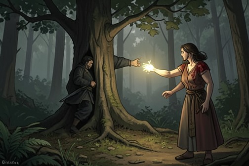 Luvel’s Attack on Theo from "The Reincarnated Demon King's Host Just Wants to Live in Peace, But the Hero Won't Leave Him Alone". Luvel’s Attack on Theo is the assassination attempt that brings the hidden danger around Theo’s bond with Luc directly into Theo’s woodland refuge.