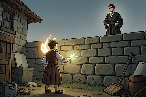 Theo’s Magic Test from "The Reincarnated Demon King's Host Just Wants to Live in Peace, But the Hero Won't Leave Him Alone". Theo’s Magic Test is the childhood examination that exposes Theo’s healing gift and determines the course of his early life.