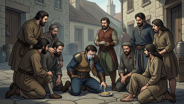 A Grief Shared from "The Reincarnated Demon King's Host Just Wants to Live in Peace, But the Hero Won't Leave Him Alone". A Grief Shared Tears break through control After watching Glefald’s decline and death, Theo embraces Luc and cries.