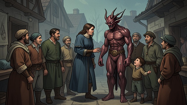 The Village Sees Both Souls from "The Reincarnated Demon King's Host Just Wants to Live in Peace, But the Hero Won't Leave Him Alone". The Village Sees Both Souls Identity disclosed without separation Theo introduces Malthios to Leafel in his transformed shape.
