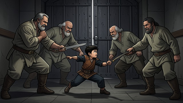 Aym Steps In from "The Reincarnated Demon King's Host Just Wants to Live in Peace, But the Hero Won't Leave Him Alone". Aym Steps In A stranger challenges the strong Aym attacks older Novices who are threatening Malthios, despite being smaller and badly outnumbered.