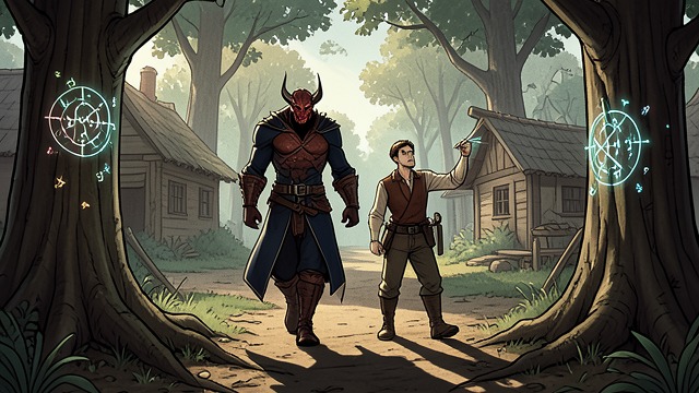 A Patrol with Hayden from "The Reincarnated Demon King's Host Just Wants to Live in Peace, But the Hero Won't Leave Him Alone". A Patrol with Hayden Shared safety becomes a task Malthios walks the borders with Hayden and marks trees with protective sigils.
