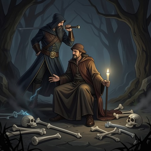 Wicker’s Place in the Party from "The Reincarnated Demon King's Host Just Wants to Live in Peace, But the Hero Won't Leave Him Alone". Wicker’s identity as a liminal necromancer becomes a test of whether the party can value a friend beyond assumptions about life and death.