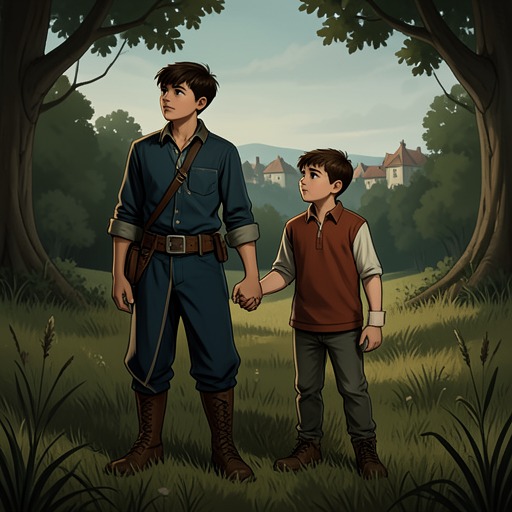 Micah and Dmitri Grow Together from "The Reincarnated Demon King's Host Just Wants to Live in Peace, But the Hero Won't Leave Him Alone". A friendship that begins in conflict develops into mutual trust and an early shared dream of a future beyond the village.