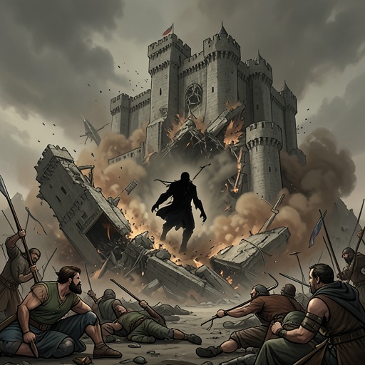 The End of Demon Rule from "The Reincarnated Demon King's Host Just Wants to Live in Peace, But the Hero Won't Leave Him Alone". Malthios’s return, defeat of Tyraz, and destruction of the fortress dismantle the immediate demon war while leaving the moral consequences to survivors.
