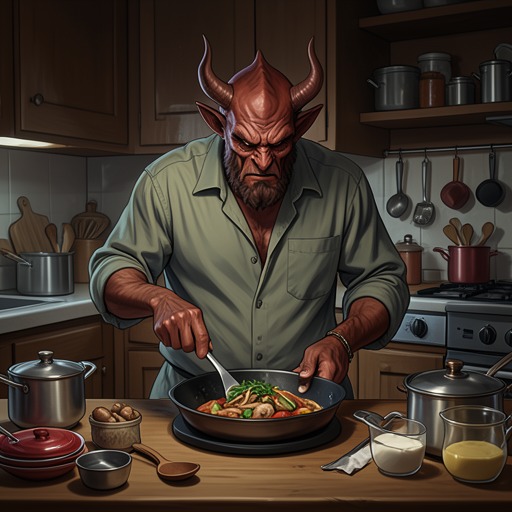 Malthios’s First Ordinary Life from "The Reincarnated Demon King's Host Just Wants to Live in Peace, But the Hero Won't Leave Him Alone". Malthios learns to inhabit ordinary routines after conquest, finding that cooking, work, friendship, and flight can create purpose without a throne.