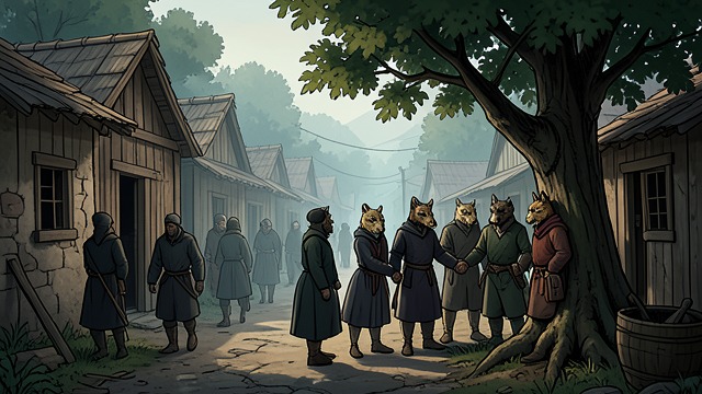The Hidden Village from "Vainqueur the Dragon". The Hidden Village Monsters in Disguise Victor Dalton discovers that Murmurin is populated by Werewolves, Ghouls, Mimics, and other humanoid monsters.