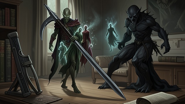 The Second Soul from "Vainqueur the Dragon". The Second Soul Company in the Blade Victor Dalton traps a Shadow Fiend in the scythe beside Furibon.