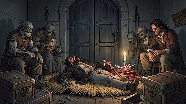 A New Home from "Vainqueur the Dragon". A New Home Return Without Escape Victor wakes in Murmurin surrounded by allies, monsters, and the damaged remains of Vainqueur's hoard.