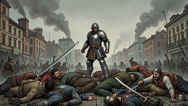 The Haudemer Raid from "Vainqueur the Dragon". The Haudemer Raid A Port Under Attack Ogron the Ogre's forces assault Haudemer to seize ships and escape the country.