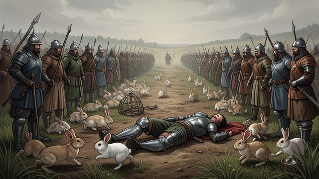 The Rabbit Horde from "Vainqueur the Dragon". The Rabbit Horde Ancestral Enemies The Black Rabbit summons an army of ordinary rabbits, turning a garden raid into a species myth.