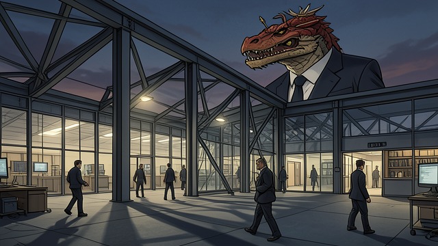 Soul Nethermart from "Vainqueur the Dragon". Soul Nethermart Hell Rebranded Malfaisant presents Happyland as a modern corporation with customer protection, shareholder value, and soul-backed investment.