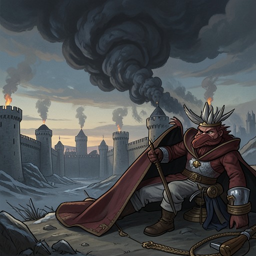 The Future War from "Vainqueur the Dragon". This flow traces the unresolved threat of the Fomors and the Earth gate beyond the apparent conclusion of Vainqueur's victories.