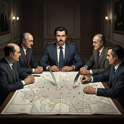 The Politics of Murmurin from "Vainqueur the Dragon". This flow traces how Vainqueur's private rules become a public constitution through treaties, exemptions, labor policies, and monster inclusion.