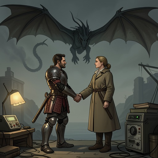 Vainqueur and Victor from "Vainqueur the Dragon". This flow follows the transformation of Vainqueur Knightsbane and Victor Dalton's relationship from coercive ownership into an emotionally acknowledged…