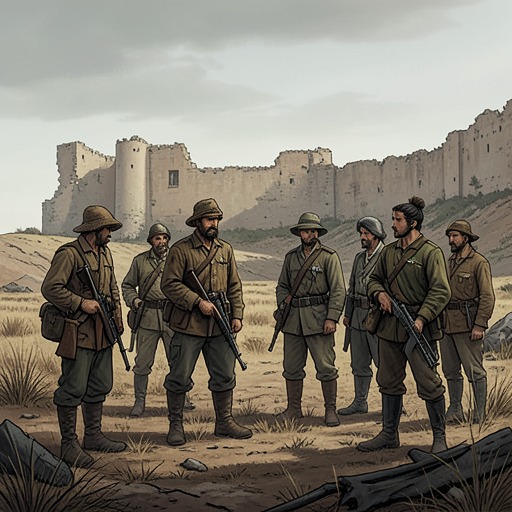 The Road from Scorcher Violence from "Vainqueur the Dragon". This flow traces how the Scorchers' local brutality exposes the transition from wartime culture to unstable peace and helps create Murmurin's political order.