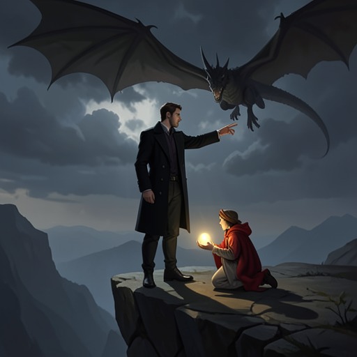 The Dragon and the Gods from "Vainqueur the Dragon". This flow follows Vainqueur Knightsbane's evolving relationship with divine powers he initially dismisses as inferior non-Dragons.