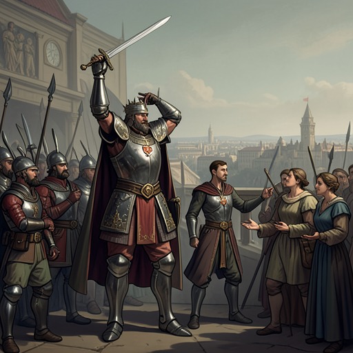 The Meaning of Leadership from "Vainqueur the Dragon". This flow contrasts Vainqueur Knightsbane's theatrical authority with Victor Dalton's practical command and shows how both become necessary to Murmurin's…