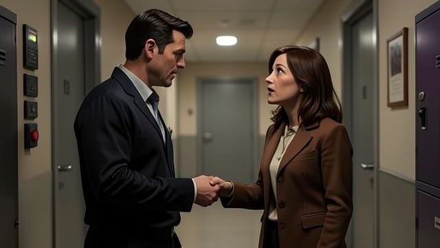 The Hallway Near-Kiss from "Exorcist Falls". The Hallway Near-Kiss Vulnerability Draws Them Together Liz praises Jason’s courage and admits the unhappiness of her marriage.