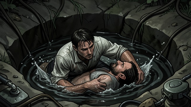 A Rescue in the Water from "Exorcist Falls". A Rescue in the Water Patterson Jumps In Despite his past failure to save Ariana, Patterson dives after Jason and pulls him from the reservoir.