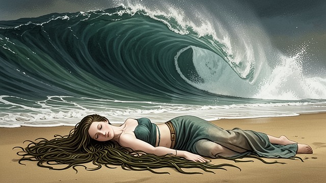 The Dreaming Body from "The Woman in Cabin 10". A Body Below the Waves Recurring Image Laura dreams of a pale woman’s body sinking into cold water, with dark hair floating like seaweed.