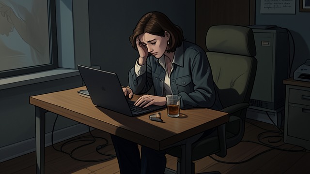 Work Competes with Danger from "The Woman in Cabin 10". Reporting Under Strain Competing Demands Laura tries to network and prepare copy while sleep loss, alcohol, and the cabin mystery undermine her focus.